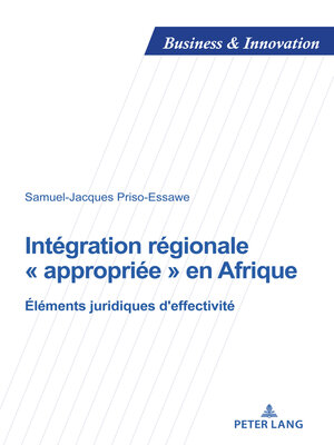 cover image of Intégration régionale « appropriée » en Afrique